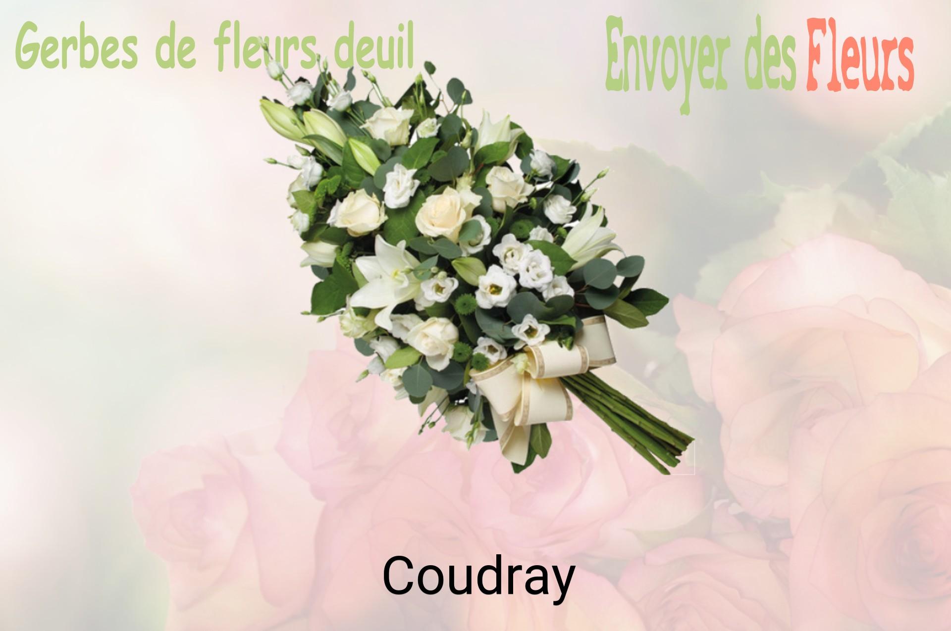 Gerbe de fleurs de deuil livrée à Coudray